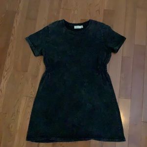 RD Style black acid wash mini dress, size L
